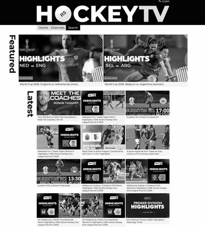 Screenshot of the HockeyTV website